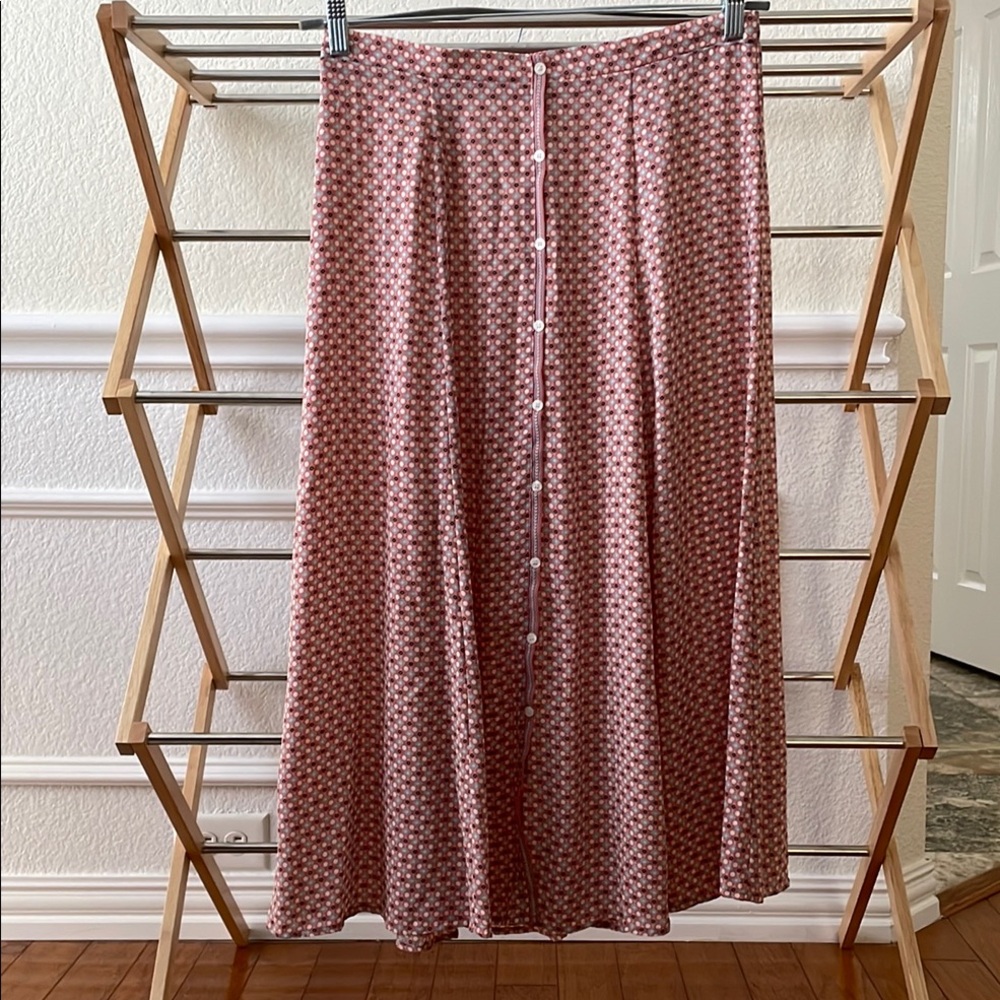 Coral Midi Pleated Skirt